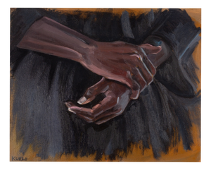 Justyna Kuklo, Gesture (Cycle BLM), 2020, Oil Painting on Canvas, Framed