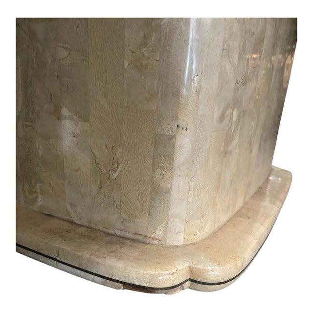2000 - 2009 Vintage Hollywood Regency Tessellated Resin Square Coffee Table For Sale - Image 5 of 12