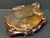 Gold Chinese Art Carved Tiger Eye Stone Turtle Sculpture on Wooden Display Stand For Sale - Image 8 of 11