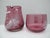 Mid 20th Century Mary Gregory Czech Red Glass Enamel Figural Painted Creamer Pitcher & Sugar Bowl For Sale - Image 5 of 16
