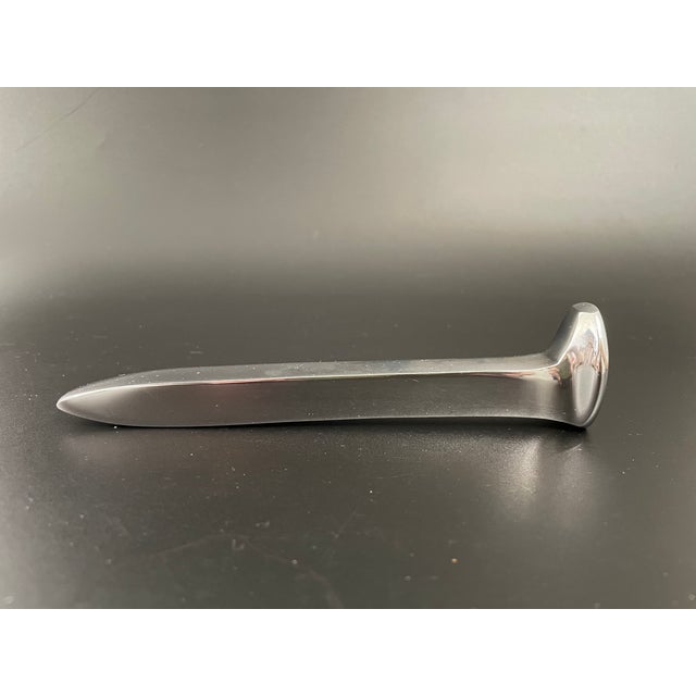 Mid-Century Modern Vintage Chrome Railroad Spike For Sale - Image 3 of 10