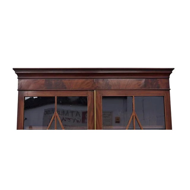 Wood William IV Flame Mahogany Secretaire Bookcase, 1830s For Sale - Image 7 of 11