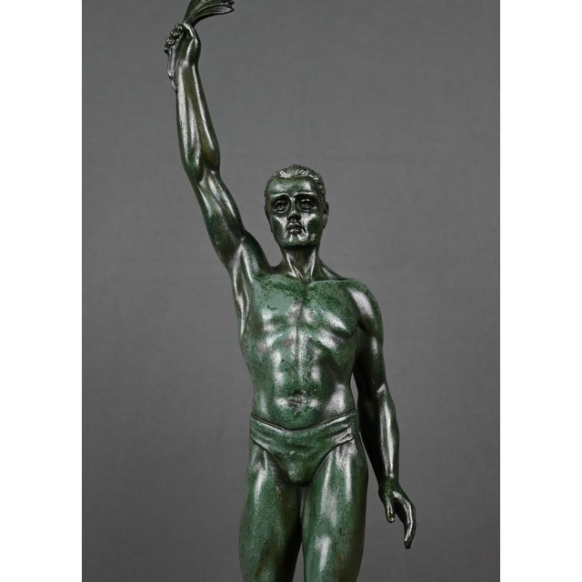 Unknown, Sculpture Victory, 1920s, Spelter Babbitt For Sale - Image 16 of 18