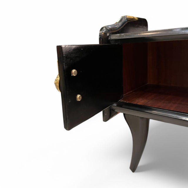 Black Golden Shell Nightstands, Set of 2 For Sale - Image 8 of 11