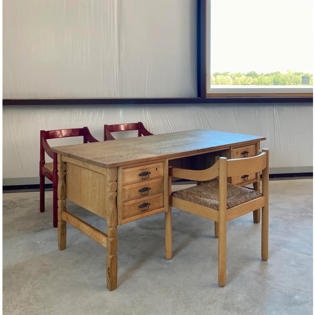 Henning Kjaernulf Henning Kjaernulf-Style Oak Two-Sided Desk For Sale - Image 4 of 18