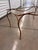 Mid Century Styled After Salterini Outdoor Metal Coffee Table With Textured Glass Top For Sale - Image 6 of 10