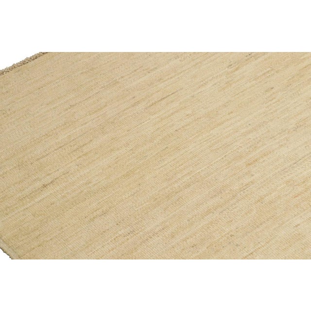 2010s Rug & Kilim’s Contemporary Textural Solid Rug in Beige -11x11 For Sale - Image 5 of 7