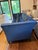 Ethan Allen Ethan Allen Shelton Deep Blue Velvet Sofa, 87” For Sale - Image 4 of 6