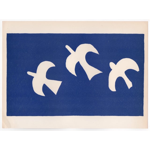 Modern Georges Braque, Flying Birds & Bird, 1955, Lithograph For Sale - Image 3 of 3