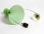 Mid-Century Austrian Green Glass Diabolo Pendant Lamp For Sale - Image 10 of 14