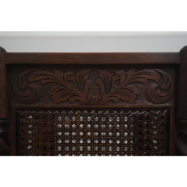 Paine Magazine Rack W. Cane Sides For Sale - Image 11 of 13