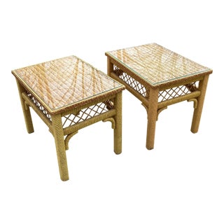 1960s Henry Link Style End Tables For Sale