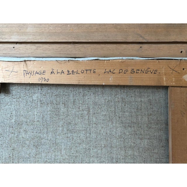 René Guinand, Paysage à la Belotte, Genève, Lac Léman, 1930, Oil on Canvas, Framed For Sale - Image 12 of 15
