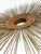 Mid-Century Modern Vintage Mid-Century Modern Brass Sunburst Mirror With Woven Caning | Brutalist Starburst For Sale - Image 3 of 5