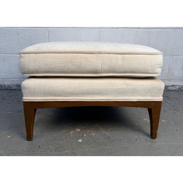 Mid-Century Upholstered Lounge Chair and Ottoman For Sale - Image 14 of 16