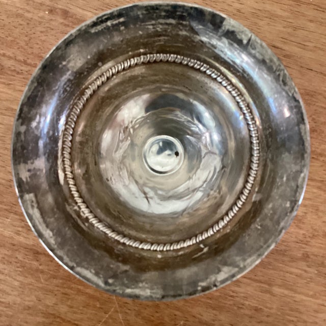 Antiques Sterling Filled Reinforced Pedestal Compote/Bowl & Spoon For Sale In Chicago - Image 6 of 13