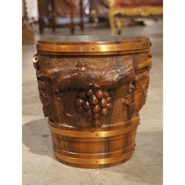 French Early 1900s French Black Forest Style Champagne Bucket, Signed Boutillon For Sale - Image 3 of 12