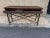 Brown Vintage Regency Style Dark Stained Metal Base Console Table For Sale - Image 8 of 17
