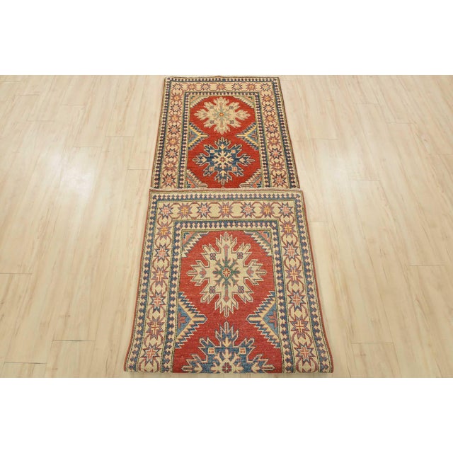 Kazak Runner 2'9' X 9'7'' Red Wool Hand-Knotted Oriental Rug For Sale - Image 11 of 12