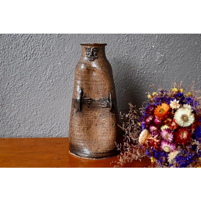 Anthropomorphic Stoneware Bottle Vase, 1960s For Sale - Image 11 of 11