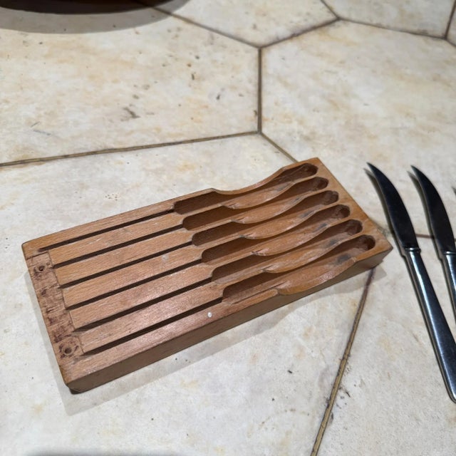 Sheffield Vintage Gimbel Brothers Sheffield Steak Knives Mid-Century Modern Set of 6 For Sale - Image 4 of 9