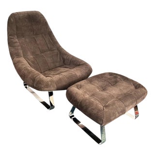 Set of Earth Chair and Ottoman by Percival Lafer, Brazil, 1970s For Sale