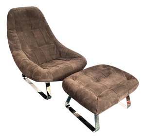 Set of Earth Chair and Ottoman by Percival Lafer, Brazil, 1970s