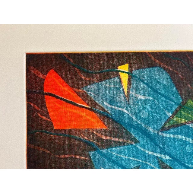 Mid-Century Modern Abstract Etching Aquatint - Arnold Grossman, Ed. 3/30 - Arches For Sale - Image 12 of 13