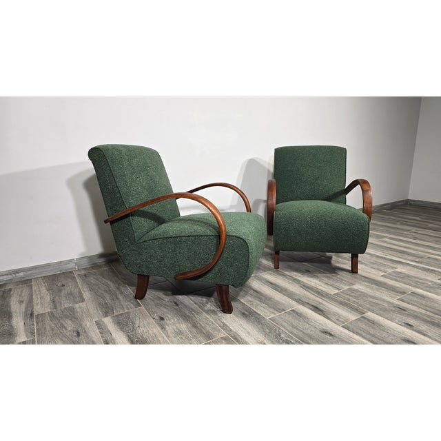 Lounge Chairs by Jindrich Halabala, 1940s, Set of 2 For Sale - Image 10 of 10