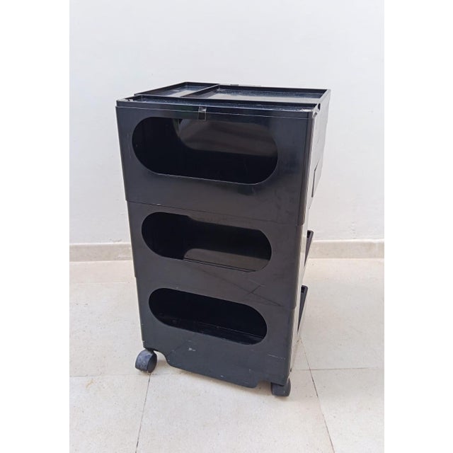 Black Vintage Trolley by Joe Colombo, 1970s For Sale - Image 8 of 14