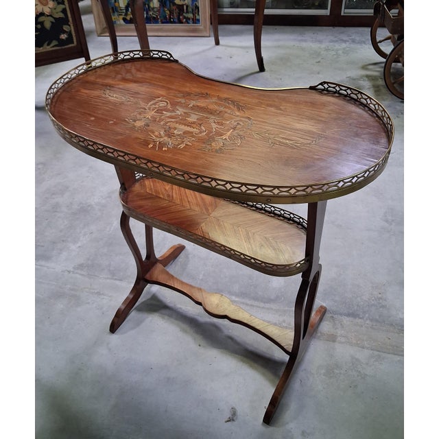 Art Nouveau Two-Tiered Tea Table, 1890s For Sale - Image 6 of 8