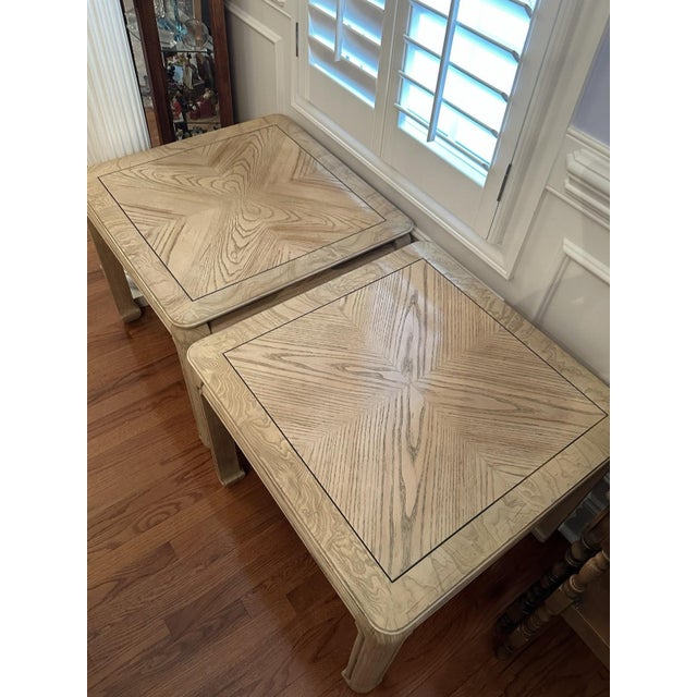 Asian 1980s Lane Altavista Ming Style Side Tables in Cream, a Pair For Sale - Image 3 of 8