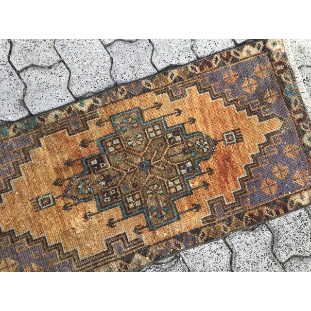 Tribal 1960s Vintage Hand-knotted Decoative Rug For Sale - Image 3 of 6