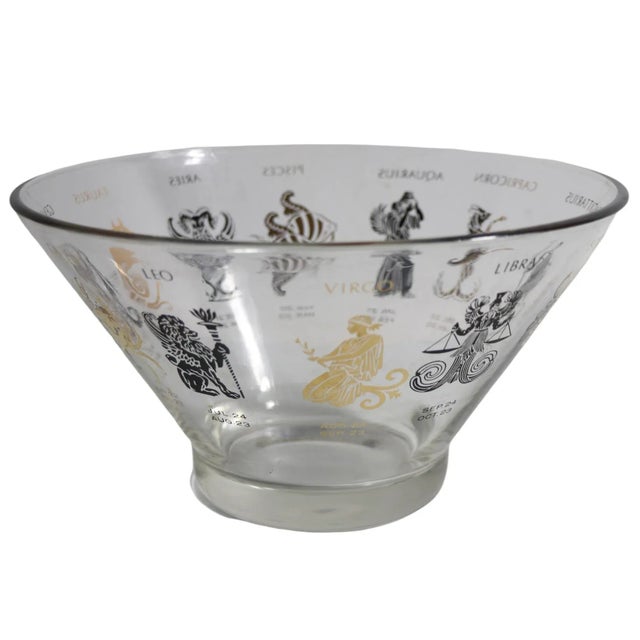 Transparent 1950s Anchor Hocking Zodiac Bowls- Set of 2 For Sale - Image 8 of 10