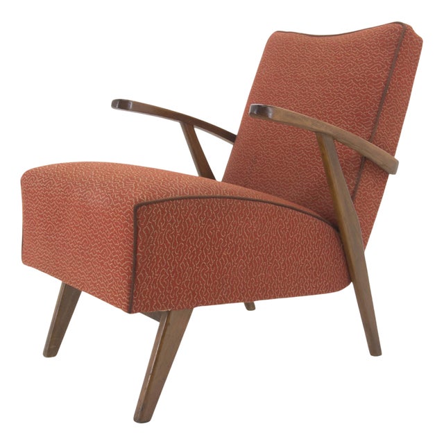 Red Armchair, Former Czechoslovakia, 1960s For Sale