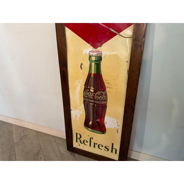1950s Coca-Cola Refresh Sign, Usa, 1950s For Sale - Image 5 of 6