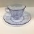 Art Deco Lafayette Wisteria Glass Cups and Saucers by Fostoria - Set of 9 For Sale - Image 3 of 11