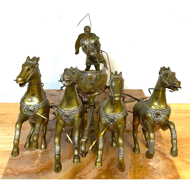 Grand Tour Monumental Grand Tour Imperial Roman Triumphator Driving a Four-Horse Quadriga For Sale - Image 3 of 18