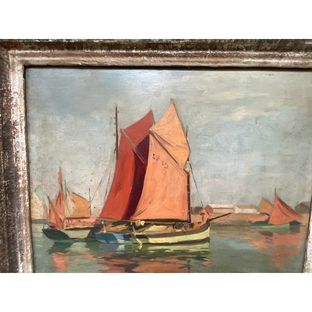 Early 20th Century French Impressionist Harbor Painting / Lucien Lefebvre\-Foine For Sale - Image 13 of 17