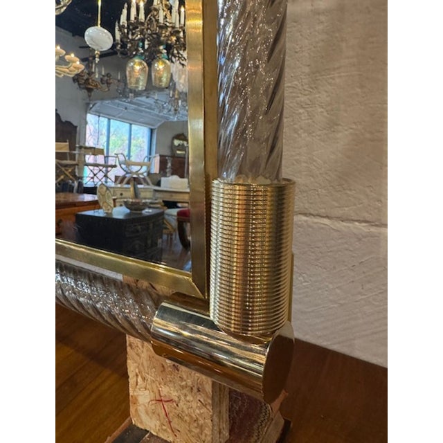 2000 - 2009 Murano Twist Glass Mirror For Sale - Image 5 of 5