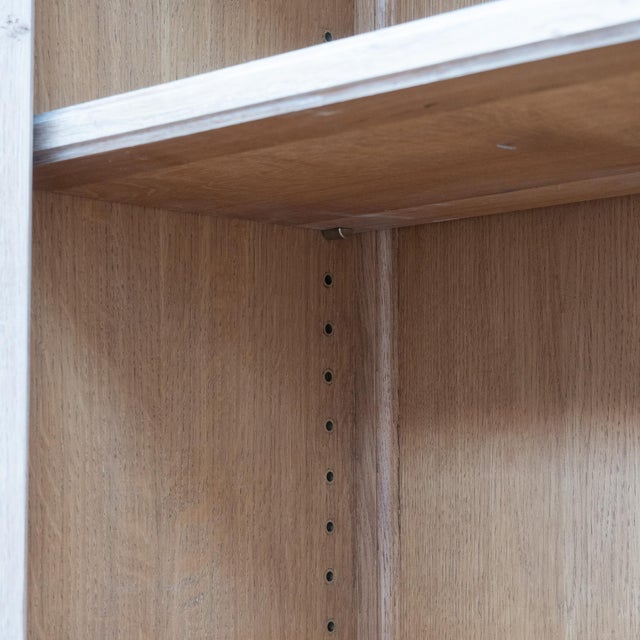Wood Raw Oak Display Bookcase, France, 1950 For Sale - Image 7 of 8