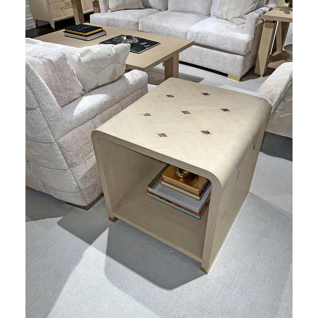 Beige Hollywood Regency Waterfall Side Table For Sale - Image 8 of 8