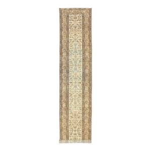 Antique Persian Malayer Runner With Elegant Allover Botanical Pattern 3'0 X 16'8