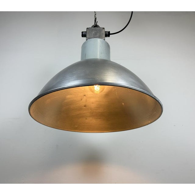 Large Industrial Aluminium Pendant Light from Elektrosvit, 1960s For Sale - Image 16 of 18