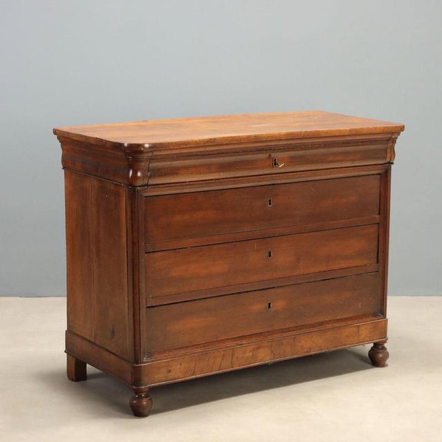 19th Century Louis Philippe Walnut Chest of Drawers, Italy For Sale - Image 12 of 12