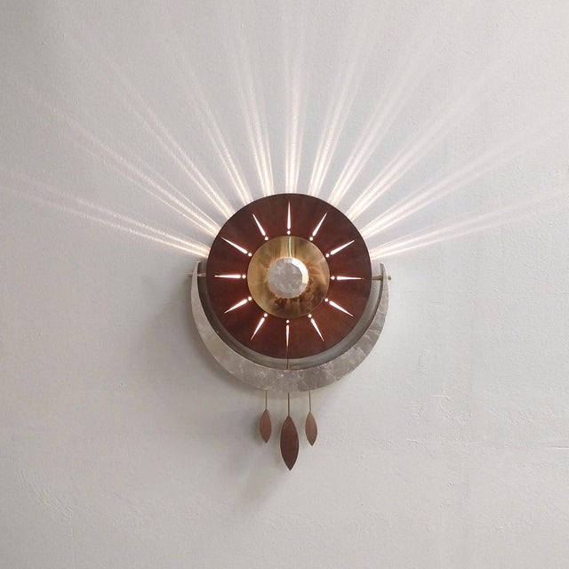 Wood Luna Sculptural Wall Lamp by Joachim Tantau For Sale - Image 7 of 7