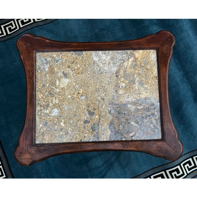 Wood Theodore Alexander French Style Marble Tiers Mahogany Table For Sale - Image 7 of 11