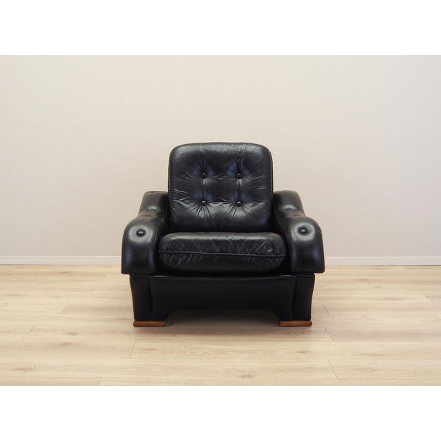 1980s Italain Black Armchair, 1980s For Sale - Image 5 of 18