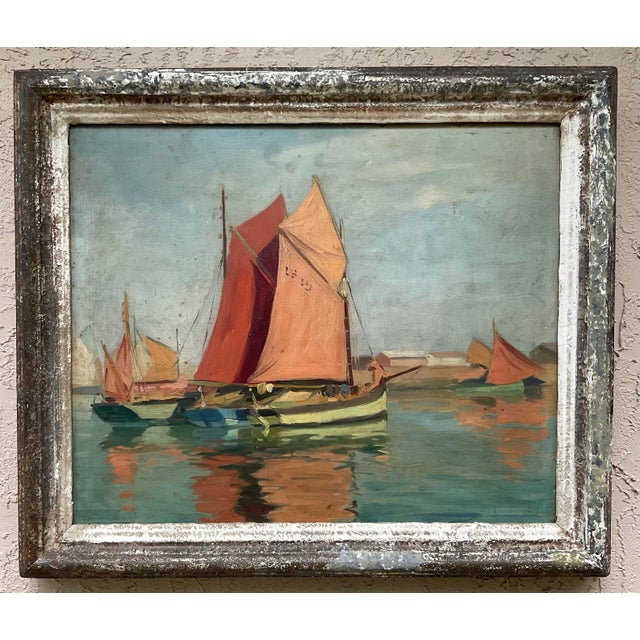 Early 20th Century French Impressionist Harbor Painting / Lucien Lefebvre\-Foine For Sale - Image 15 of 17
