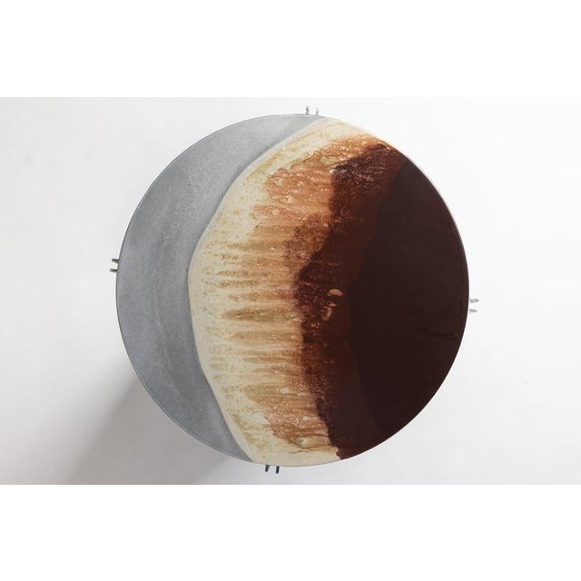 Contemporary H6 Hand Decorated Metal & Aluminium Side Table by Studio Nyx For Sale - Image 3 of 17